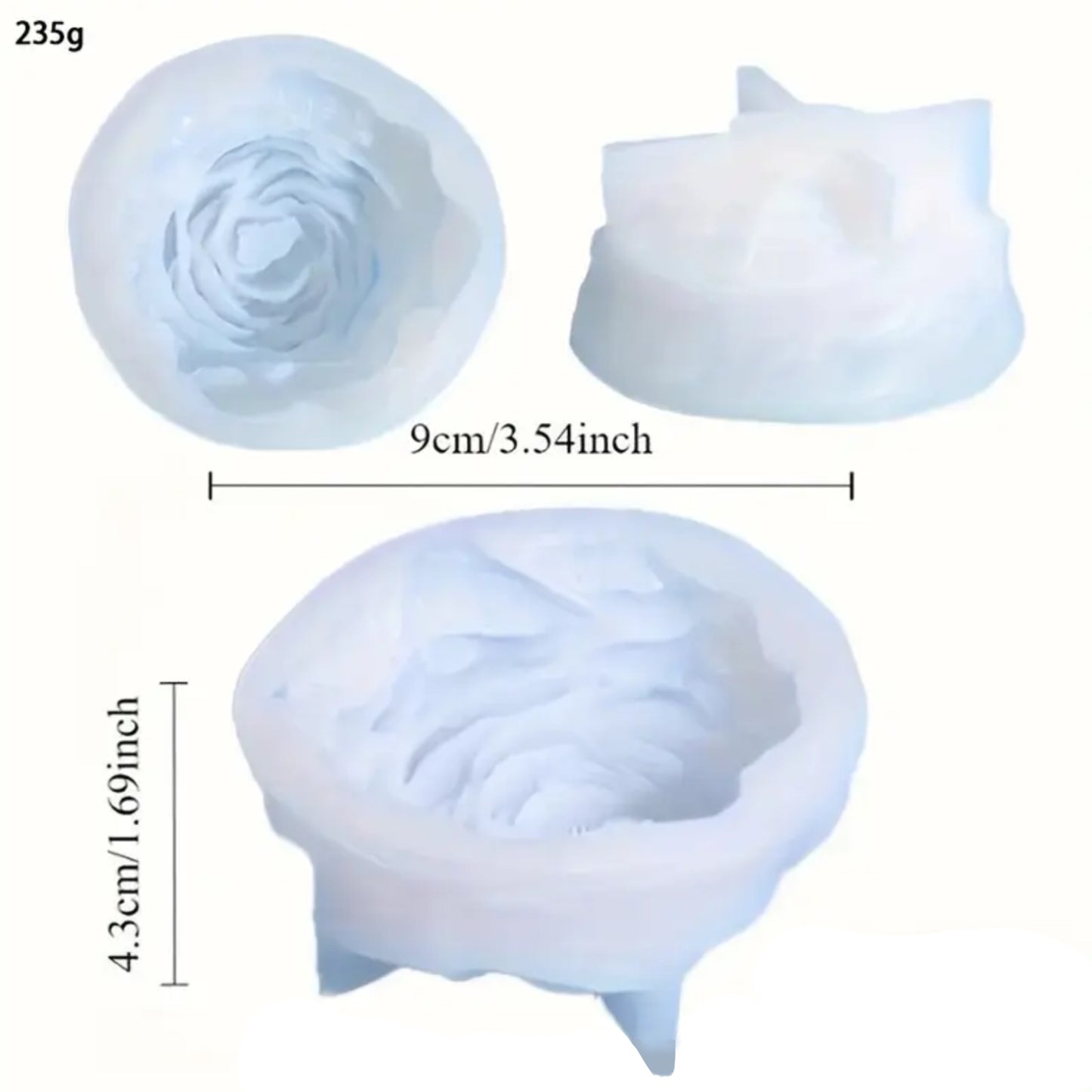 Molde figura de peonia tamaño grande