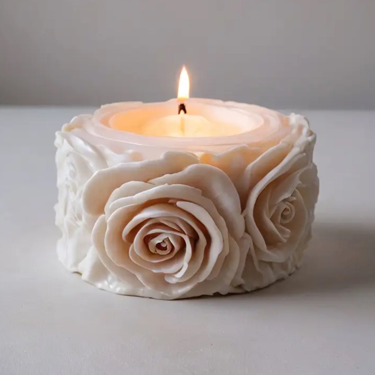 Molde de vela rosa 3D