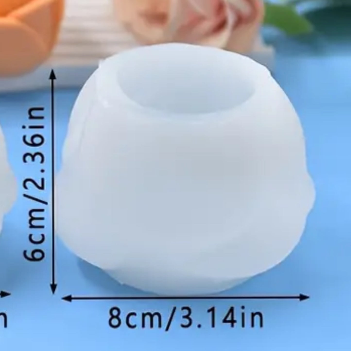 Molde figura de rosa tamaño grande