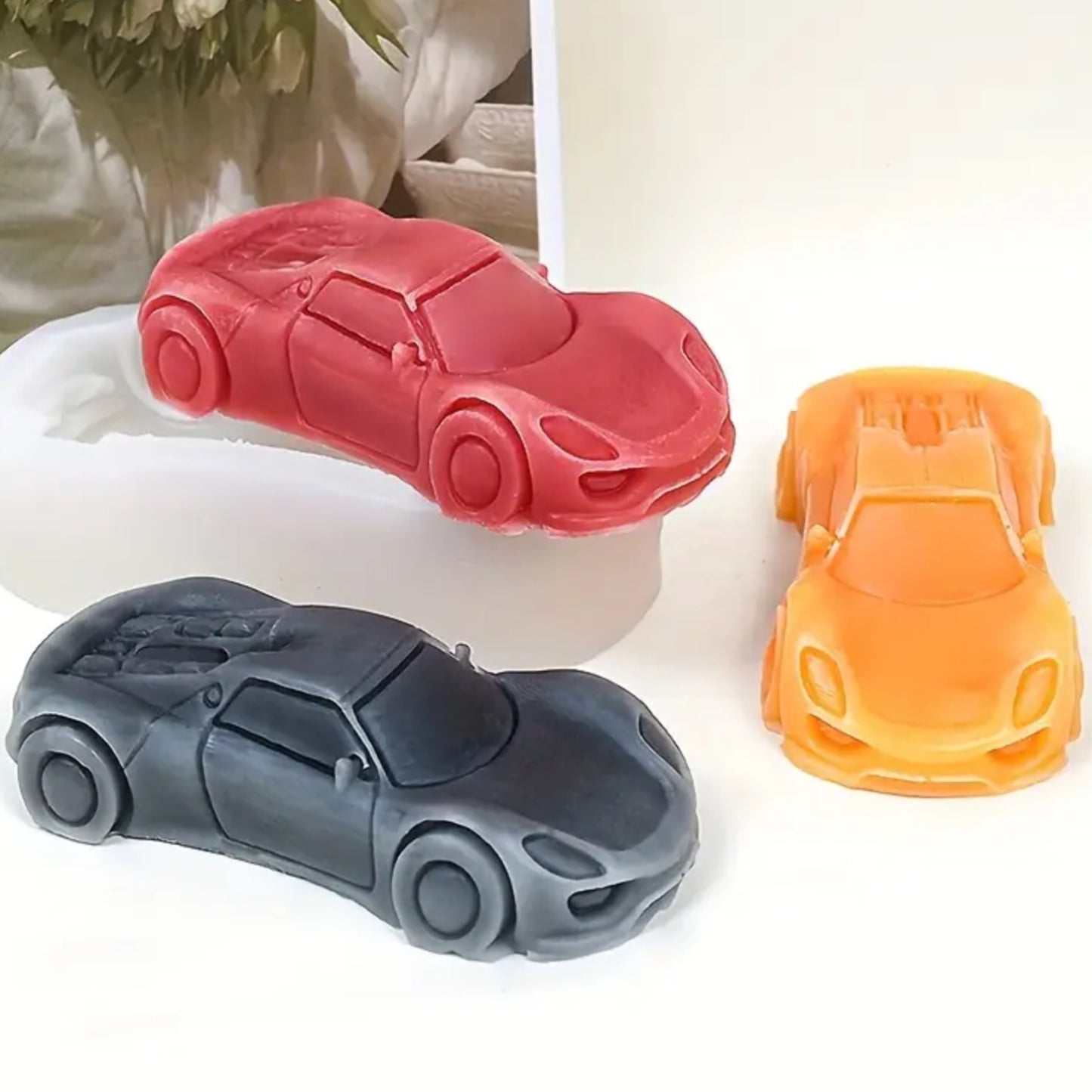 Molde silicona forma de coche deportivo