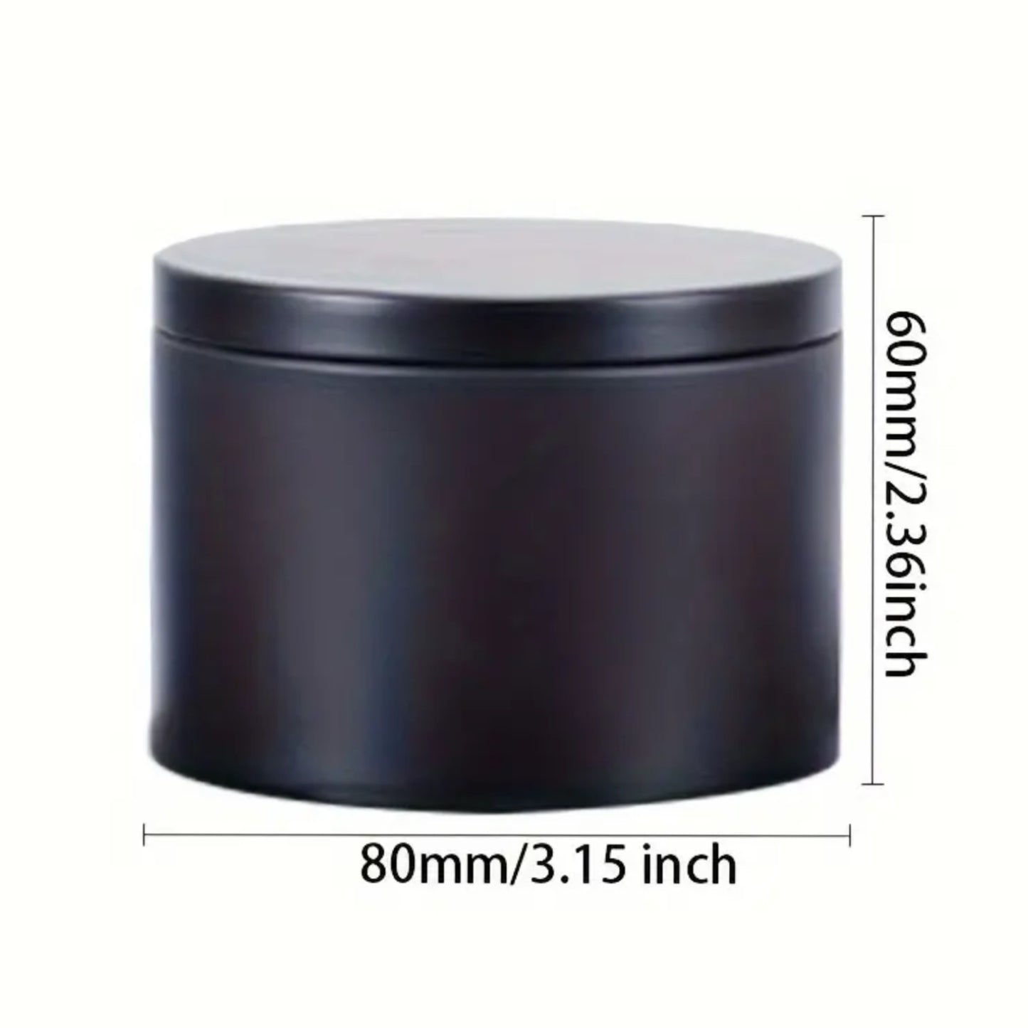 Lata para velas color negro 8oz/230ml