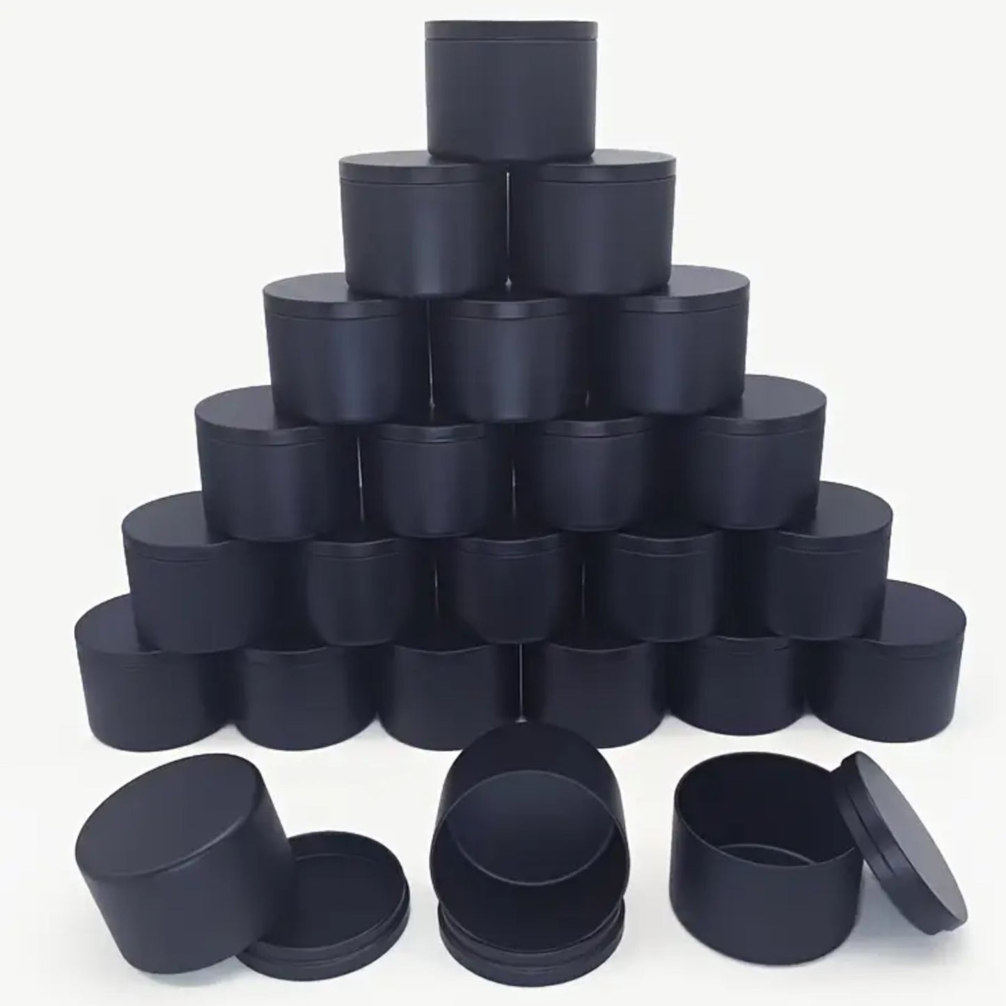 Lata para velas color negro 8oz/230ml