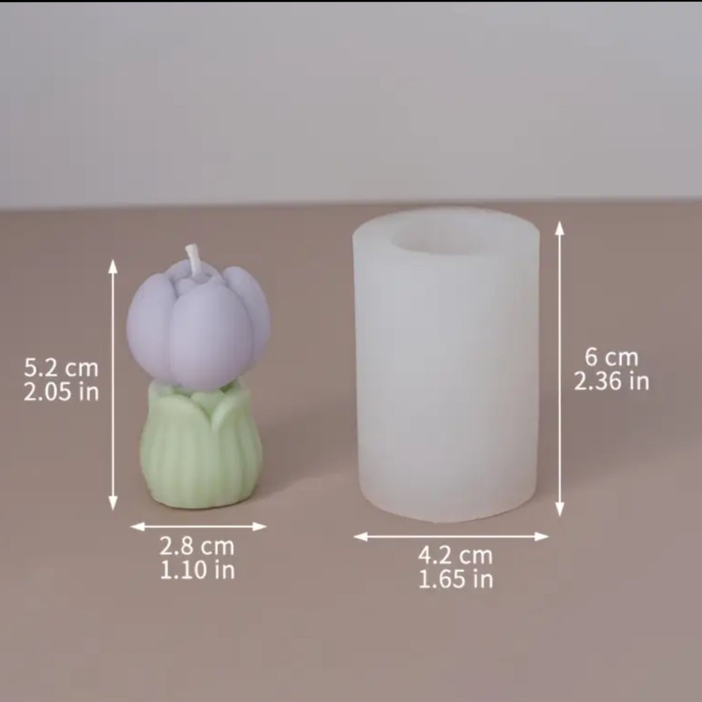 Molde de ramito de tulipanes