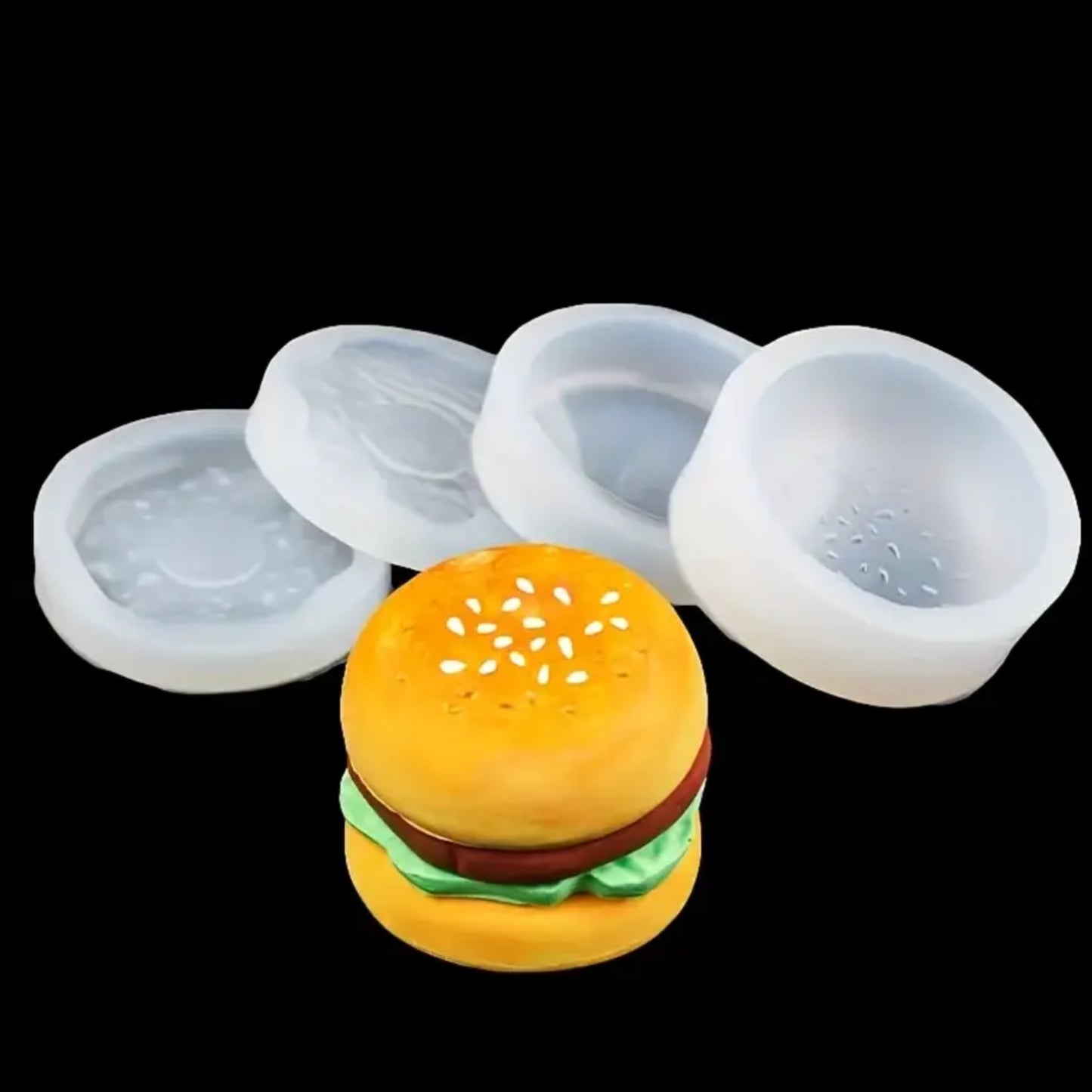Molde silicona Hamburguesa 4 capas