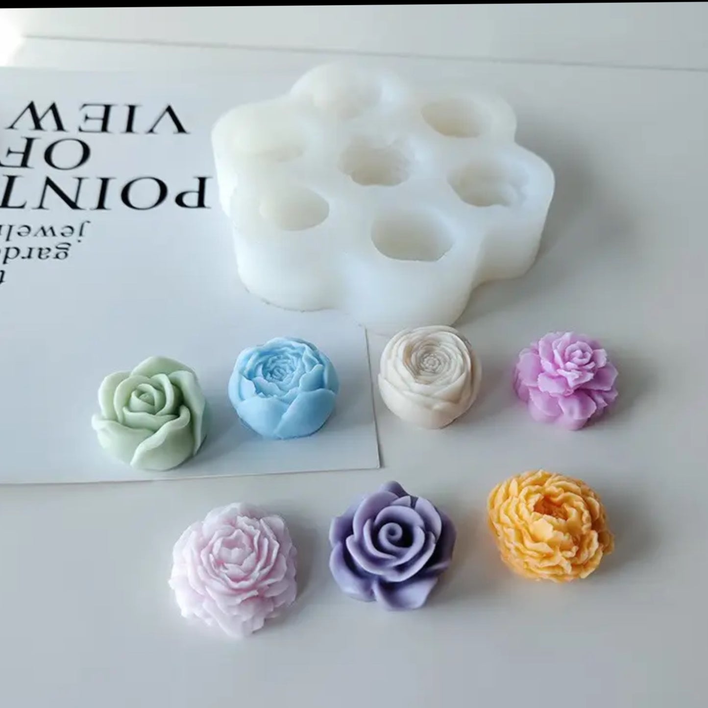 Molde con 5 espacios para diferentes flores