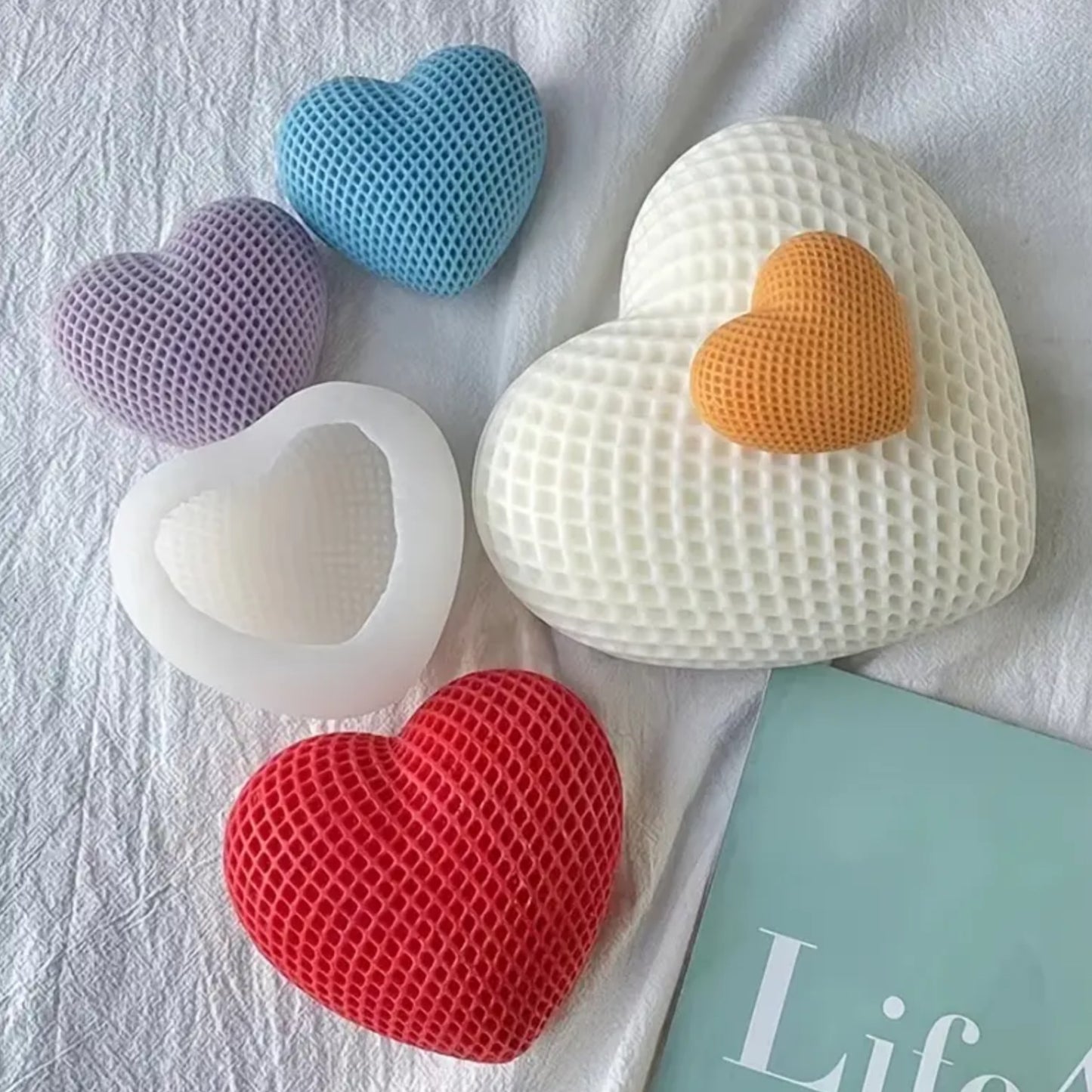 Juego de 3 moldes de corazones; 1 chico 1 mediano y 1 grande