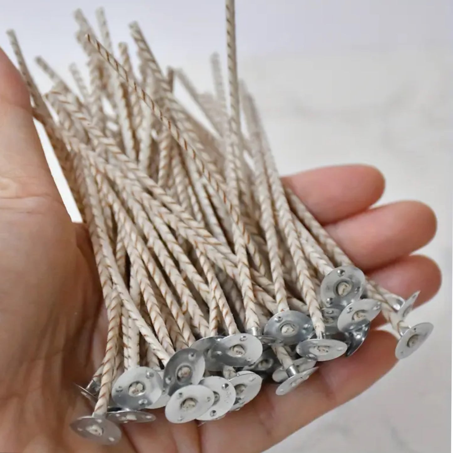Paquete de 20 mechas de algodón para velas HTP100 - 10cm.