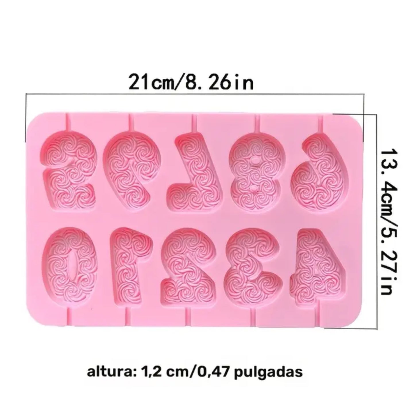 Molde para vela decorativa de números