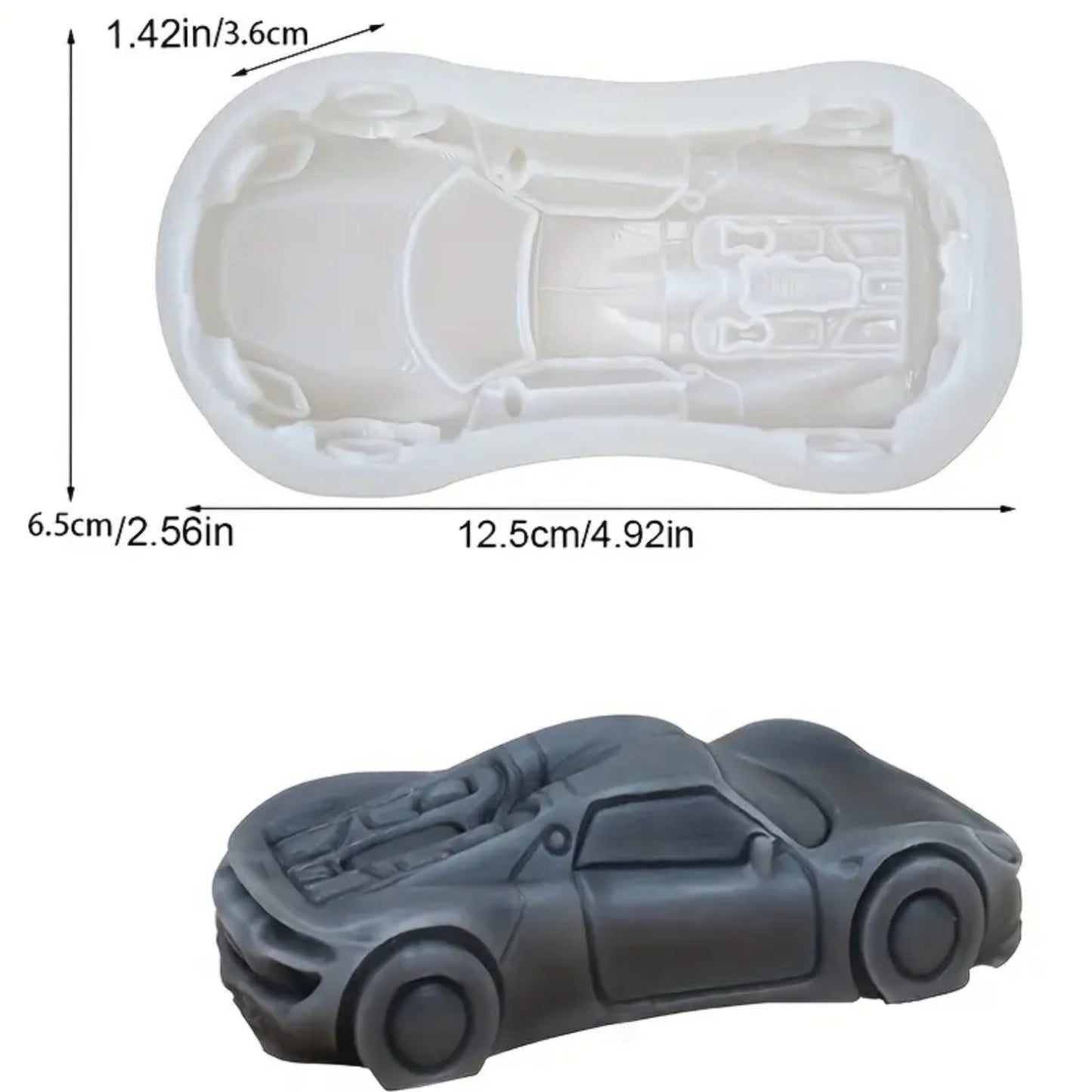 Molde silicona forma de coche deportivo