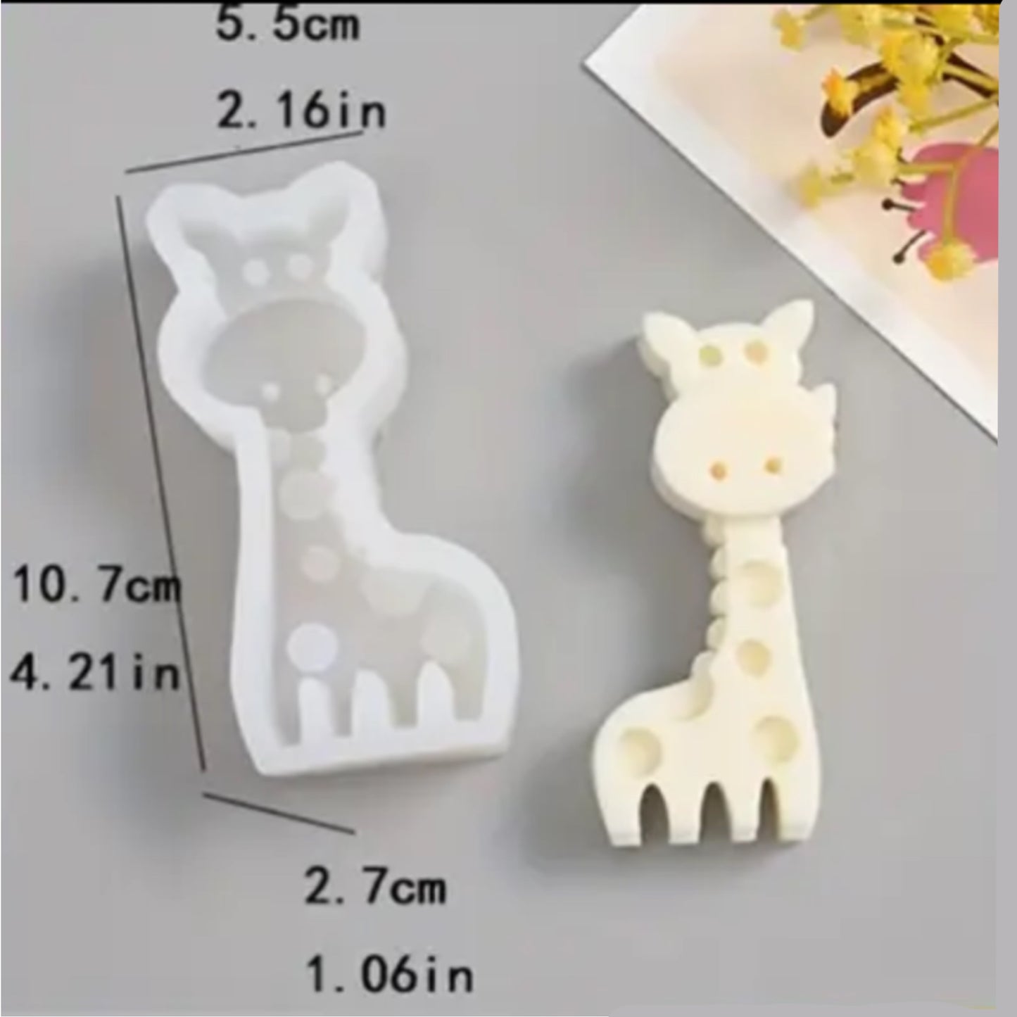 Molde de figura de jirafa para hacer vela decorativa