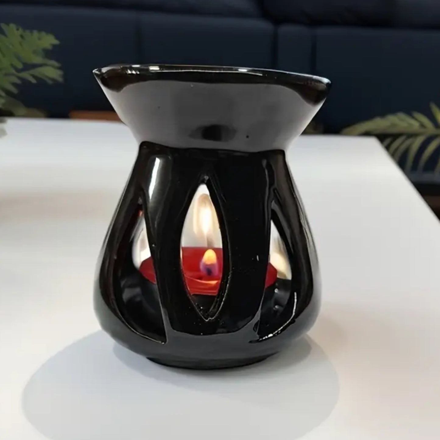 Difusor de esencias aromáticas de cerámica negro