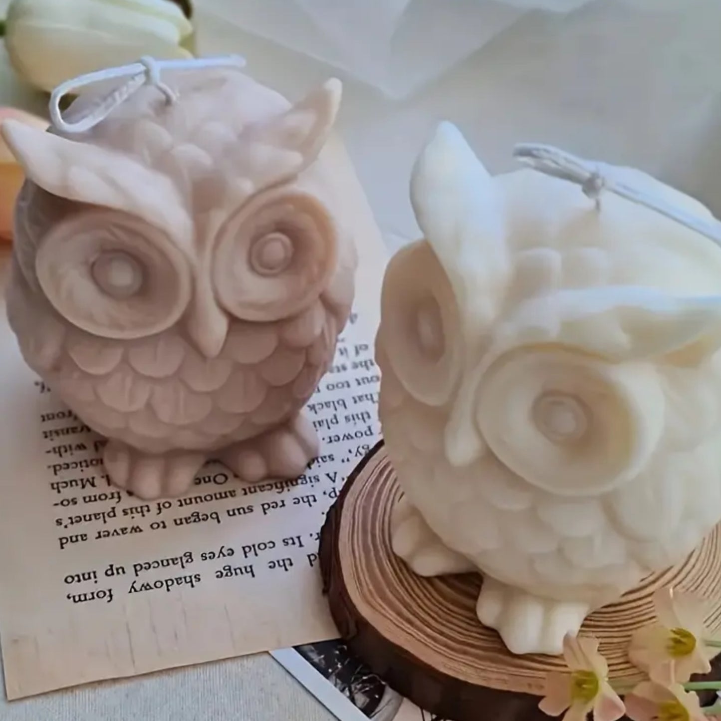 Molde para velas en forma de búho