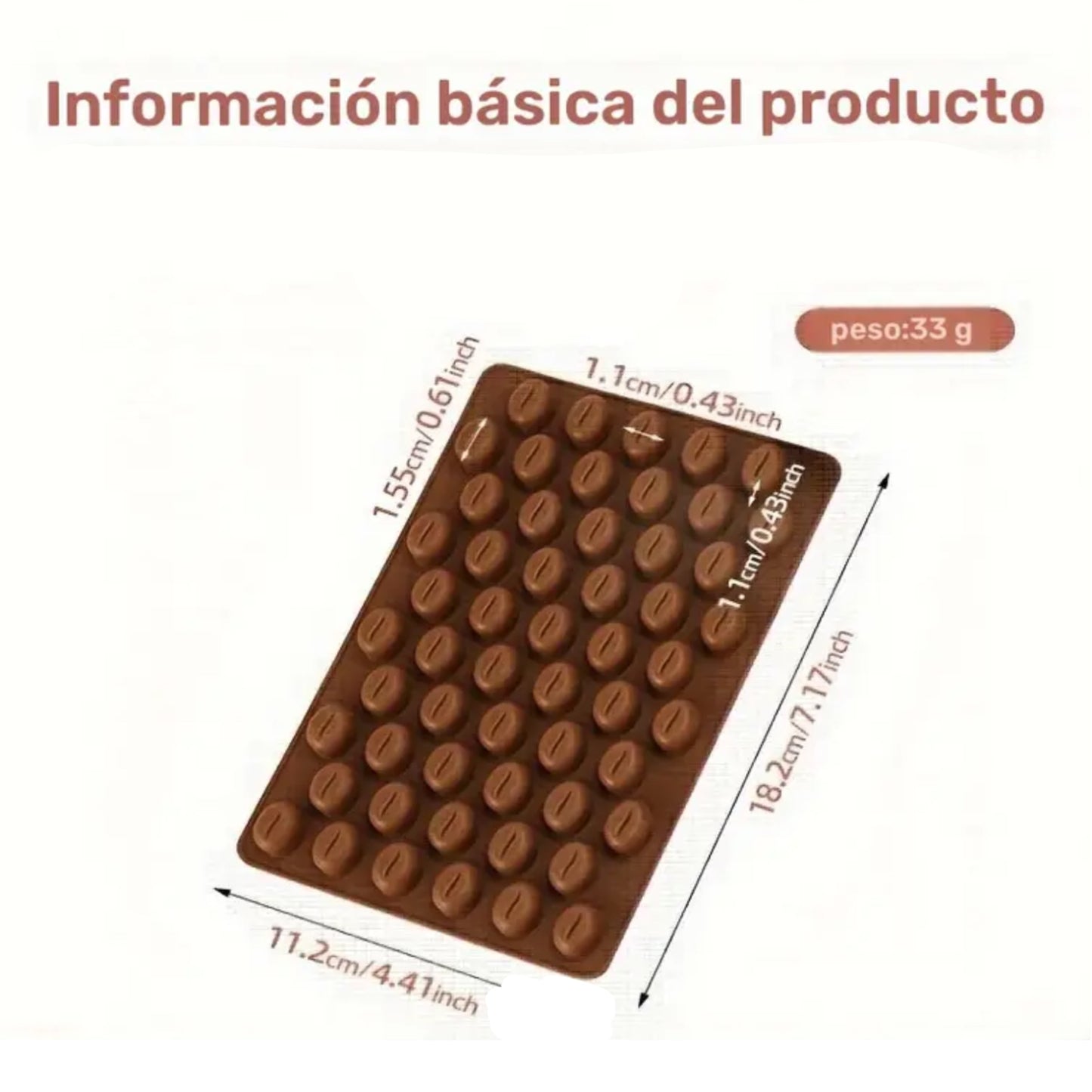 Molde con forma de granos de café