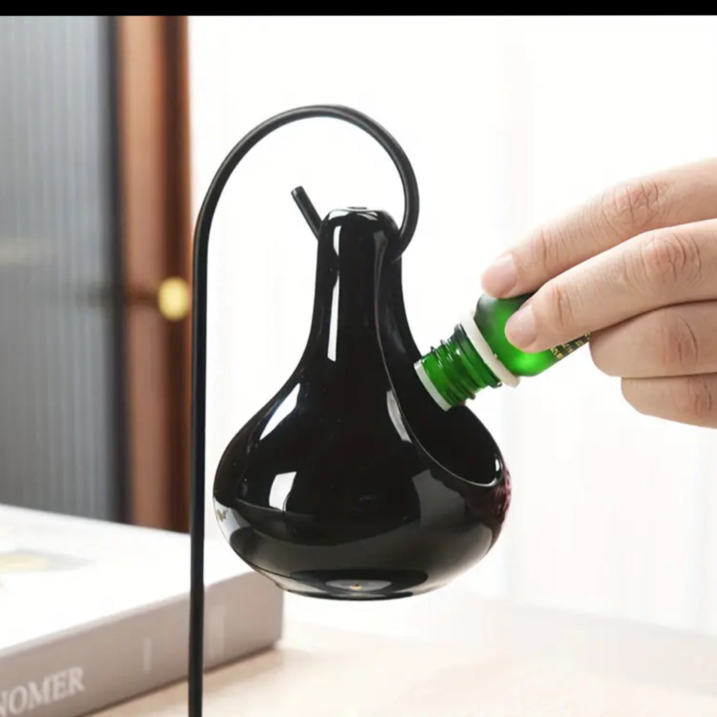 Difusor de esencias aromáticas de cerámica brujita negro