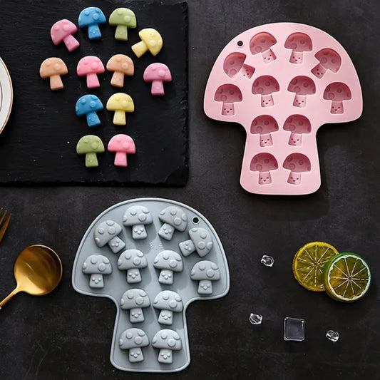 Molde para velas en forma de honguitos