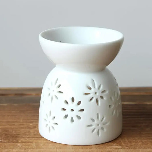 Difusor de esencias aromáticas de cerámica diseño florecitas