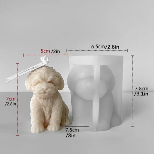 Molde de Silicona forma de perro lindo