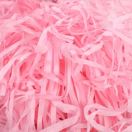 Relleno de papel rafia color rosa 30g