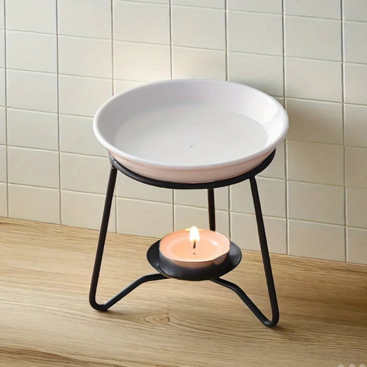 Difusor de esencias aromáticas base metálica con plato cerámico