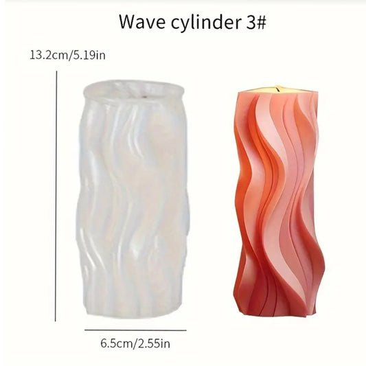 Molde Cilindro Ondas Mediano