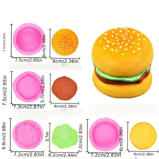 Molde silicona Hamburguesa 4 capas