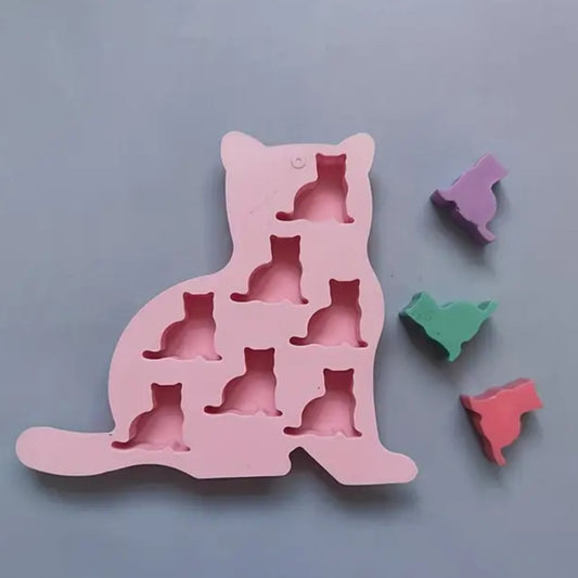 Molde para velas con forma de gatitos