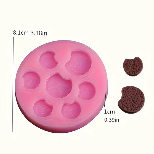 Molde silicona redondo galletas